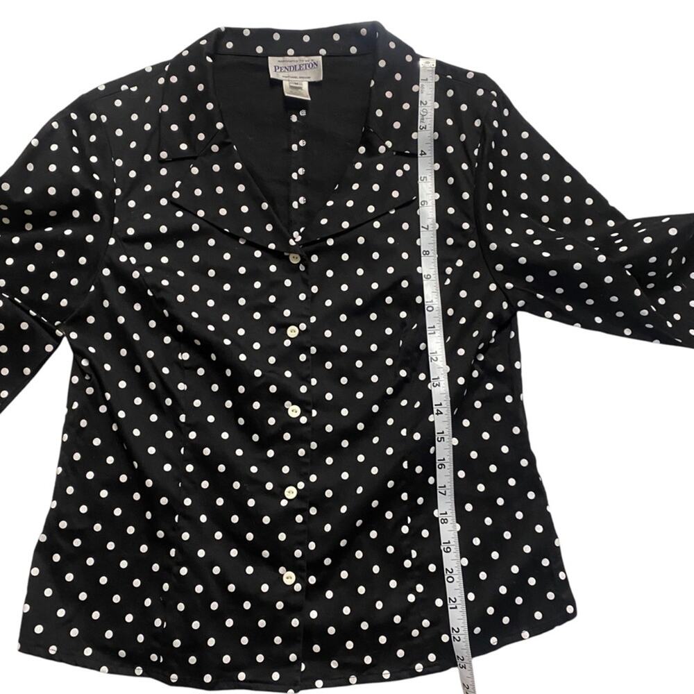 Vintage Pendleton Black and White Polka Dot Skirt Suit Jacket Matching 90s Set - Picture 10 of 15